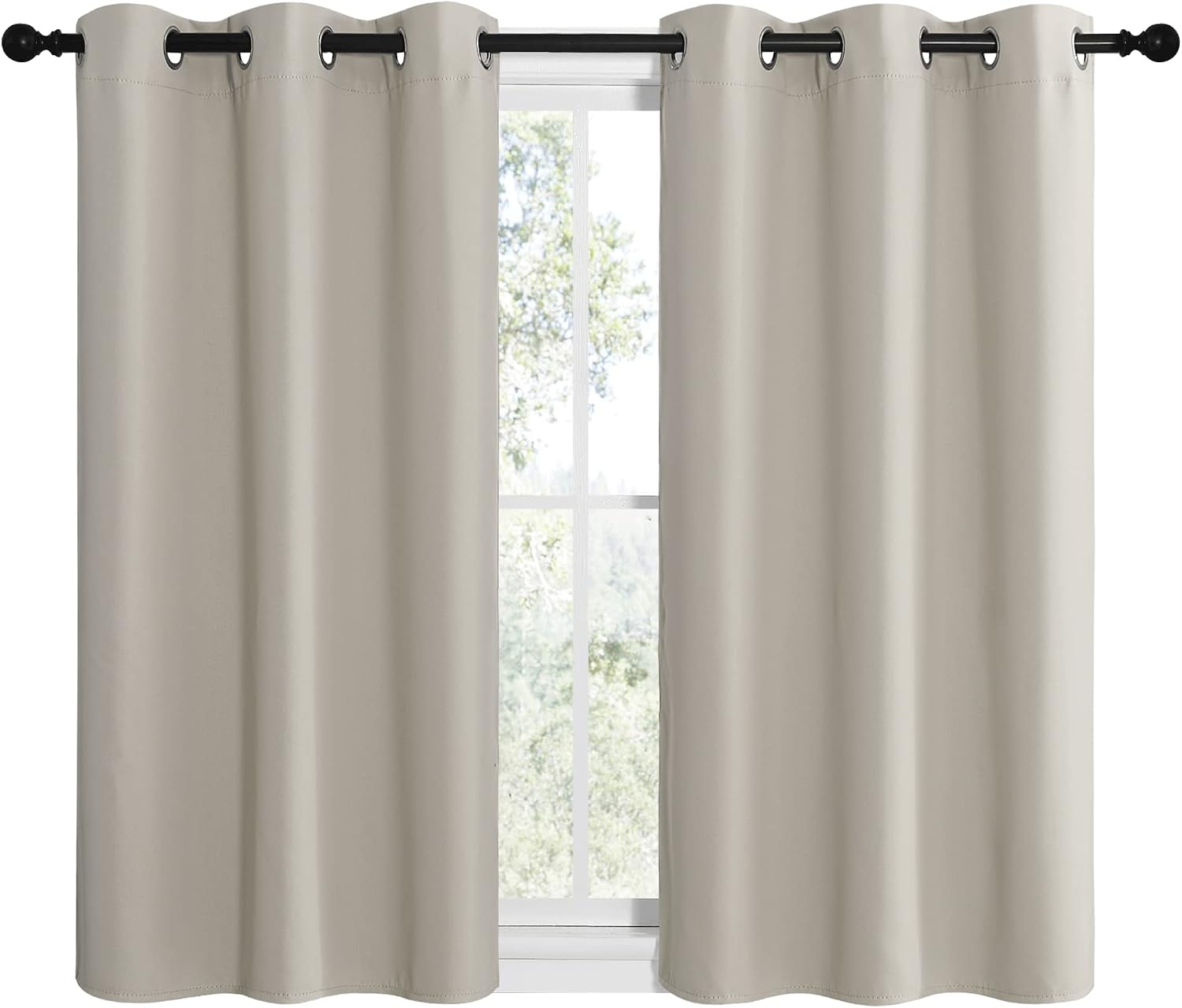 NICETOWN Modern Blackout Curtains Noise Reducing, Thermal Insulated and Privacy Room Darkening Drape Panels for Boy's Guest Room Door…