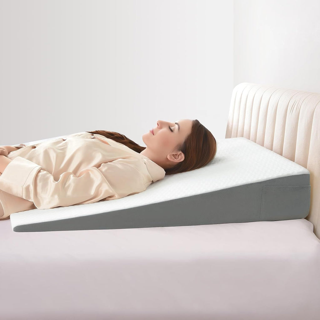 Vekkia 34" Extra-Long Wedge Pillow, Back & Arm Support, Bed Wedge Pillow for Sleeping After Surgery, Acid Reflux, Snoring Relief…