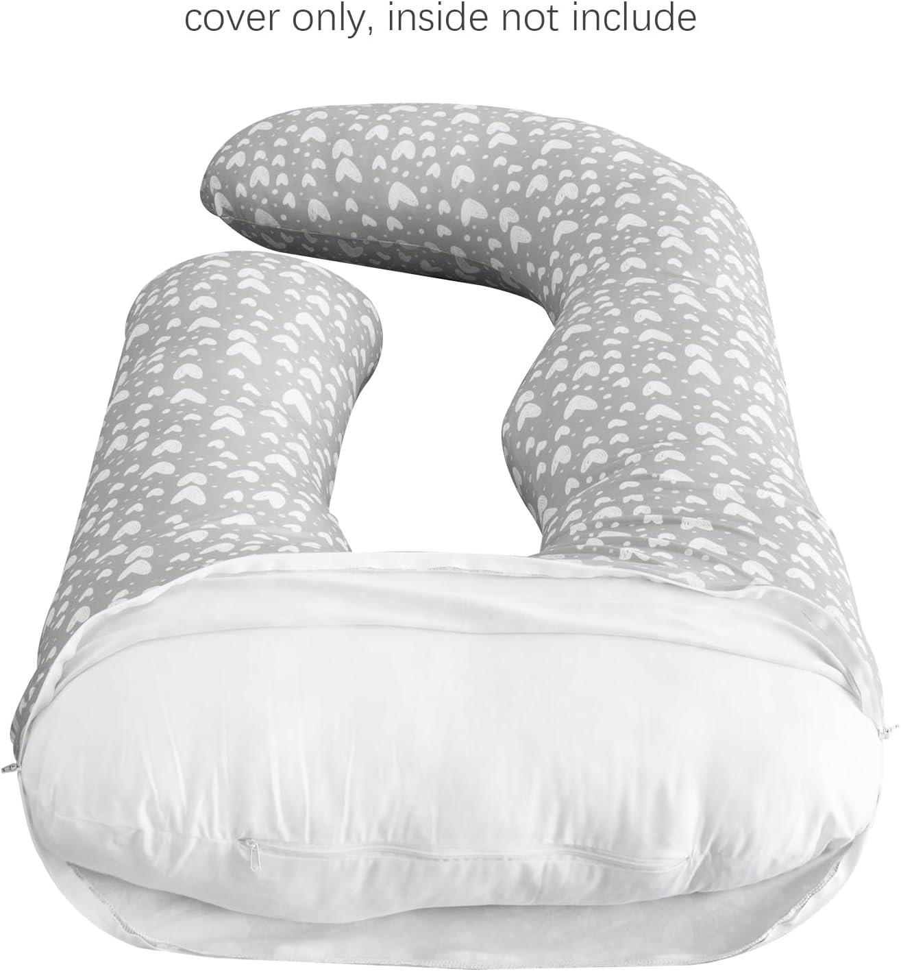 Pregnancy Pillow Cover U-Shaped (ONLY Pillowcase), Super Soft Replacement Cover for Maternity Pillow, Full Body Asymmetric Pregnancy…