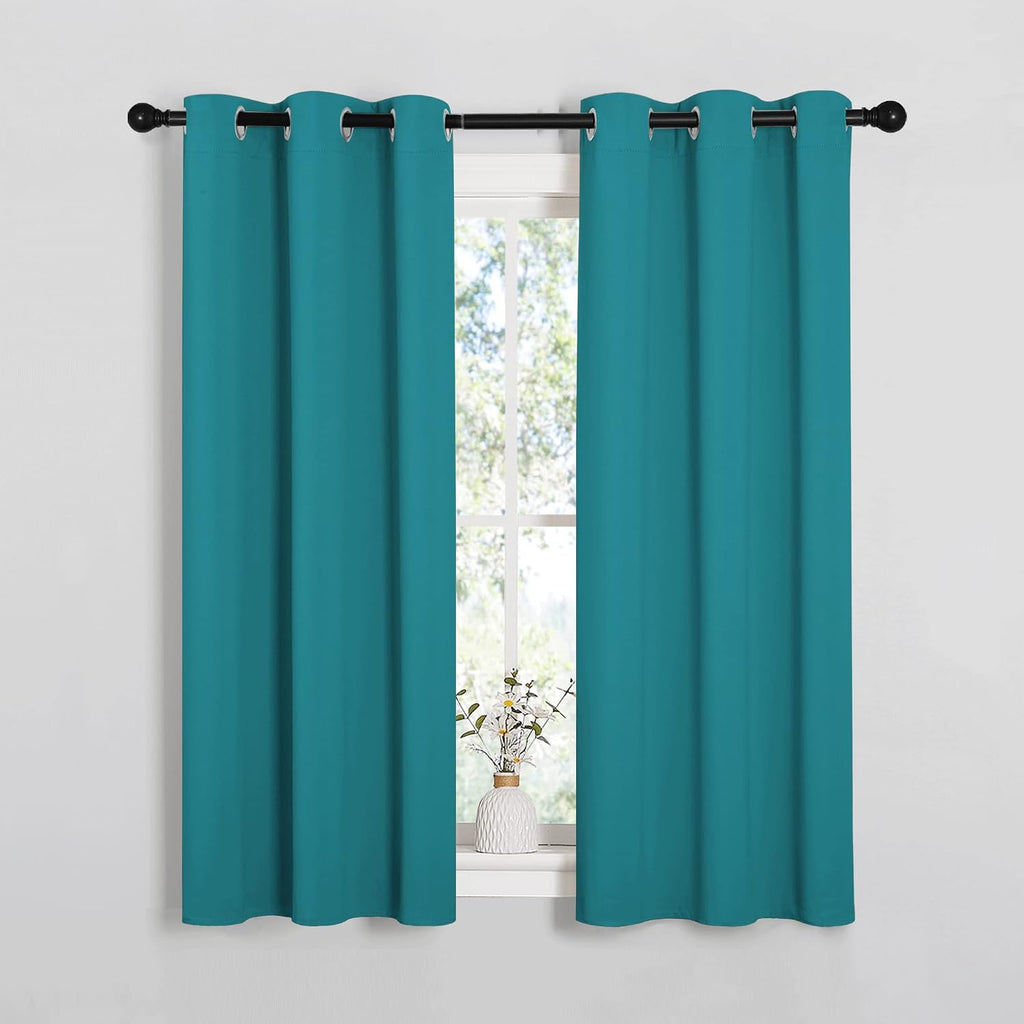 NICETOWN Room Darkening Curtains 54 inch Length 2 Panels, Thermal Insulated Grommet Blackout Curtains for Modern Casual Elegant Bedroom…