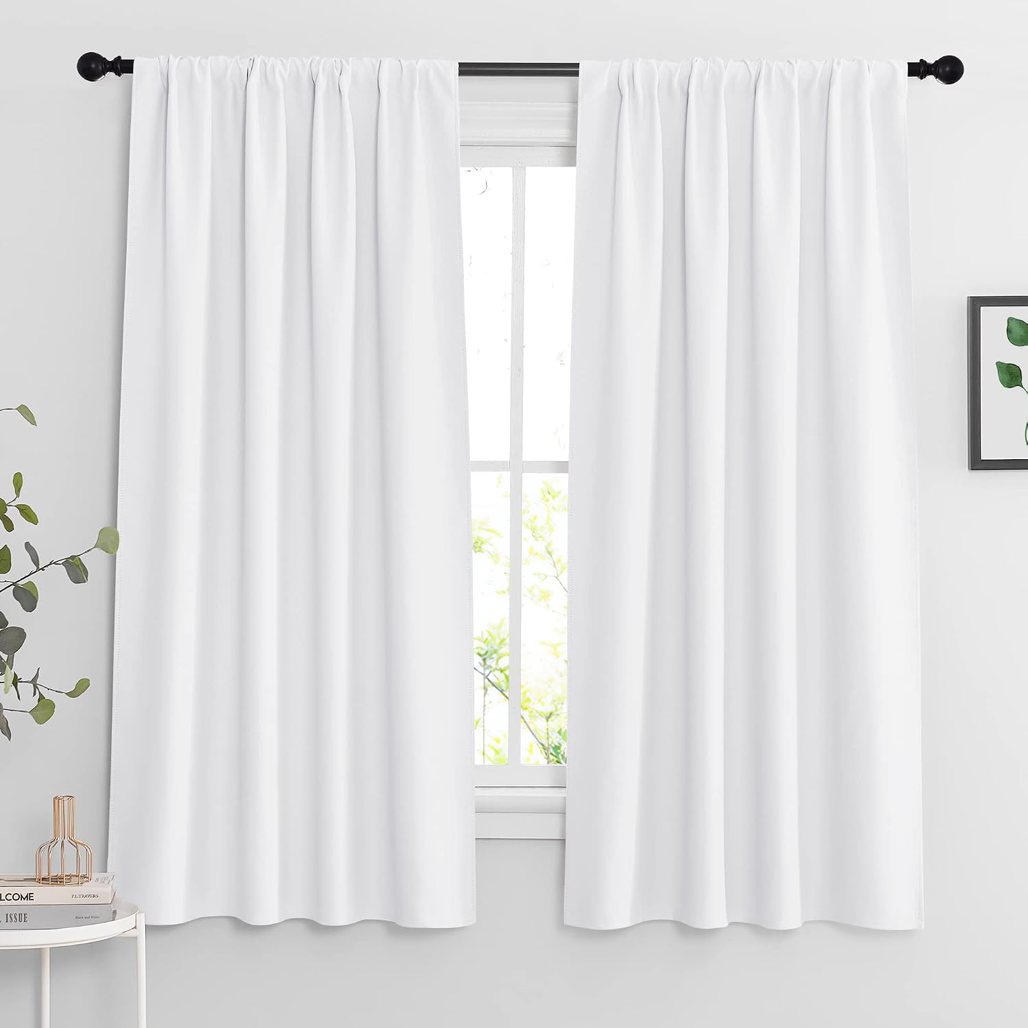 Rybhome RYB HOME Extra Wide Curtains for Bedroom Living Room 63 inches Long, Thermal Insulated Privacy Drapes for Nursery Home Theater Dini…