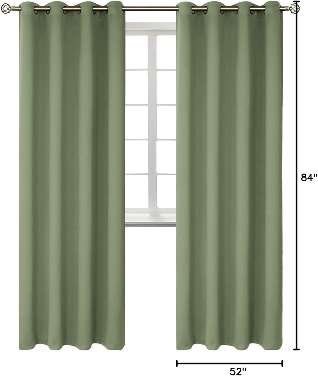 BGment Room Darkening Curtains 84 Inches Long - Grommet Thermal Insulated Drapes Window Treatment Curtains for Bedroom, 2 Panels, 52 x 84 I…
