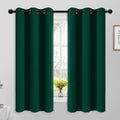 Yakamok Light Blocking Room Darkening Thermal Insulated Blackout Curtains Solid Grommet Top Window Drapes for Bedroom,42W x 63L, Dark…