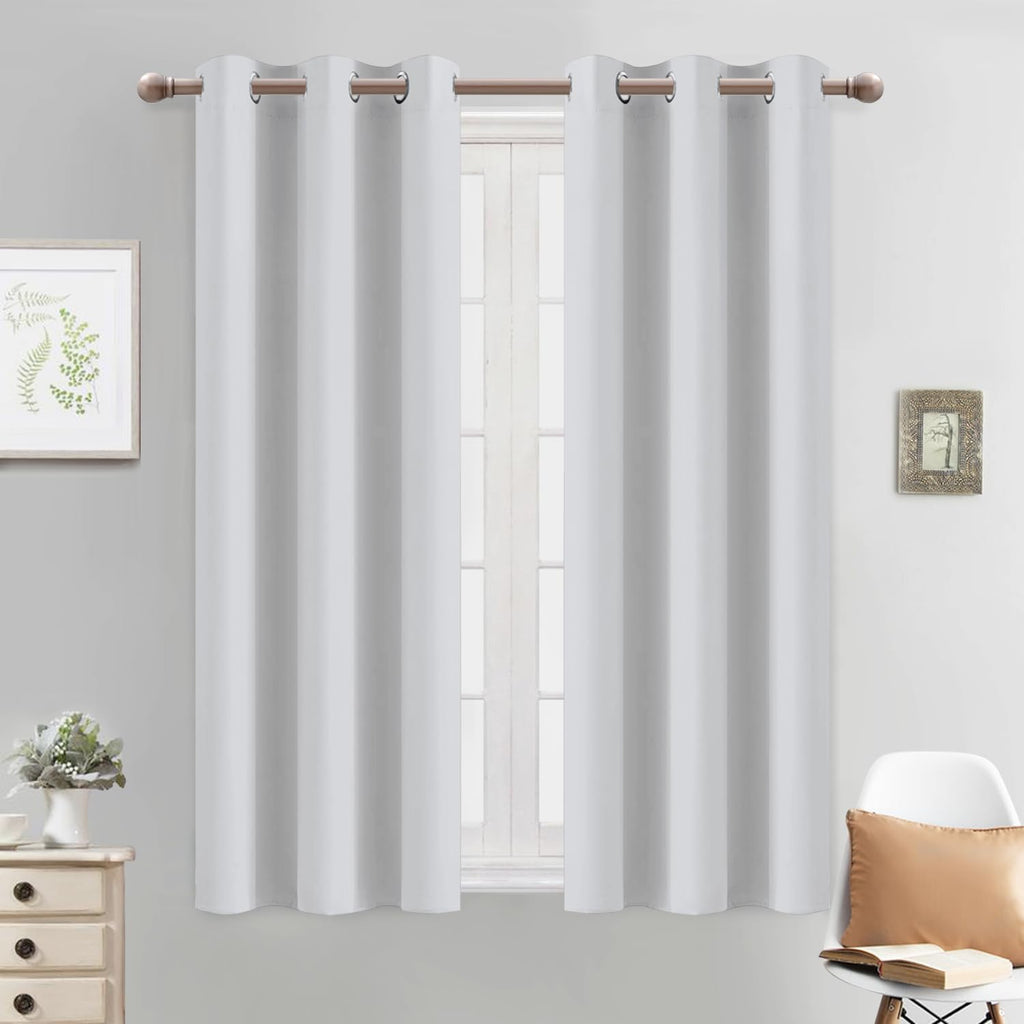 Yakamok Room Darking Curtains for Bedroom, Light Blocking Drapes Room Darkening Thermal Insulated Solid Grommet Panels for Living…