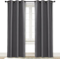NICETOWN Gray Curtain Blackout Drape Panel 3 Pass Microfiber Noise Reducing Thermal Insulated Window Drapery with Grommet (Single Panel…