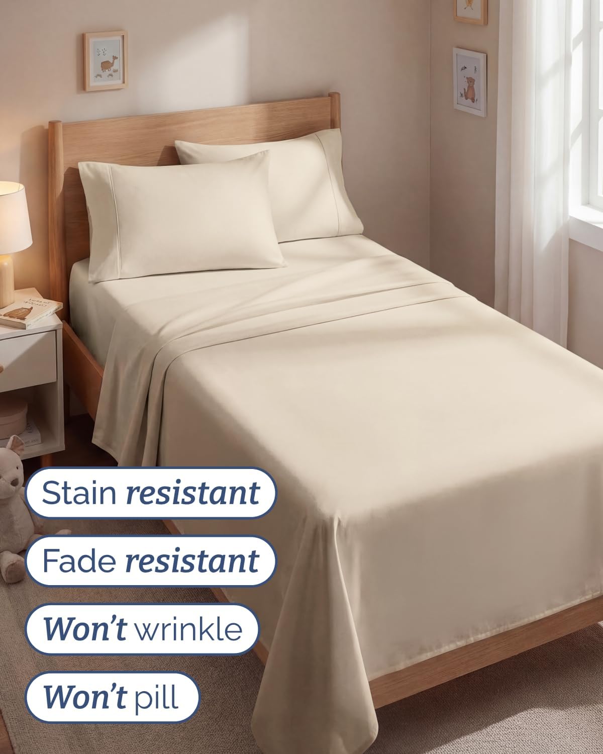 Twin 4 Piece Sheet Set - Comfy, Breathable & Cooling - Soft Hotel Luxury Bedding for Women, Men, Kids, Teens & Children - 1 Flat & 1…