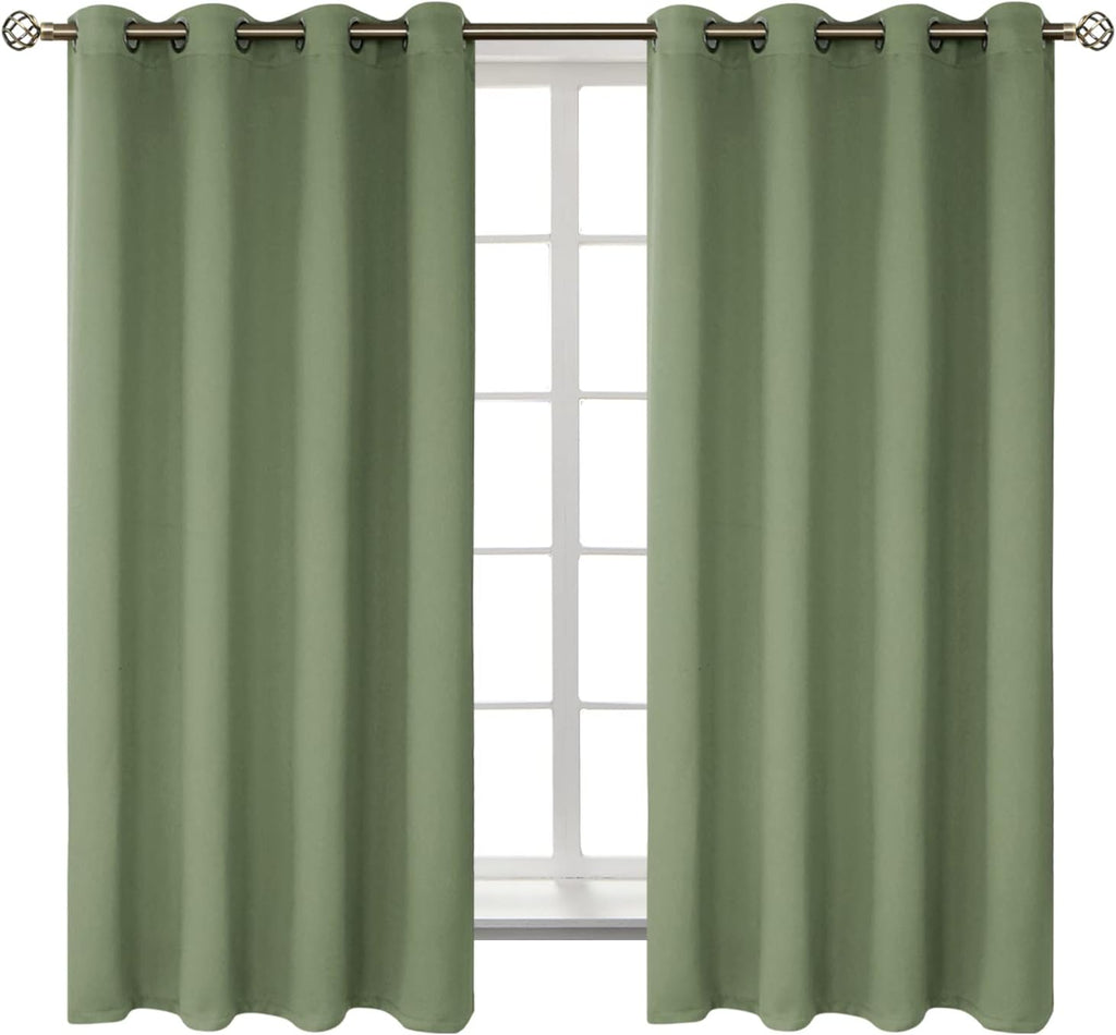 BGment Room Darkening Curtains 63 Inches Long - Grommet Thermal Insulated Drapes Window Treatment Curtains for Bedroom, 2 Panels, 52 x 63 I…
