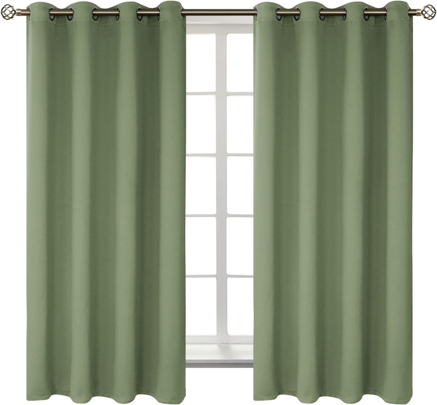 BGment Room Darkening Curtains 63 Inches Long - Grommet Thermal Insulated Drapes Window Treatment Curtains for Bedroom, 2 Panels, 52 x 63 I…