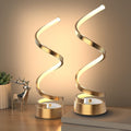 NUÜR Table Lamps for Living Room Set of 2, Gold Dimmable LED Lamp, Small Bedside Lamps, Nightstand Lamp for Bedroom Home Office Living Room