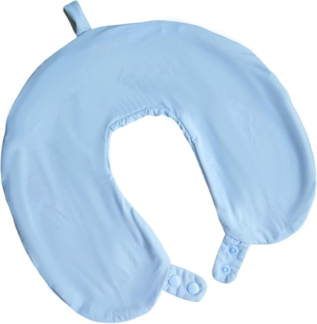 foiesfiuh Neck Pillow Cover – Cooling Ice Silk Travel Pillowcase with Double Snap, Soft, Washable & Lightweight, Fits U-Shaped Travel Pillo…