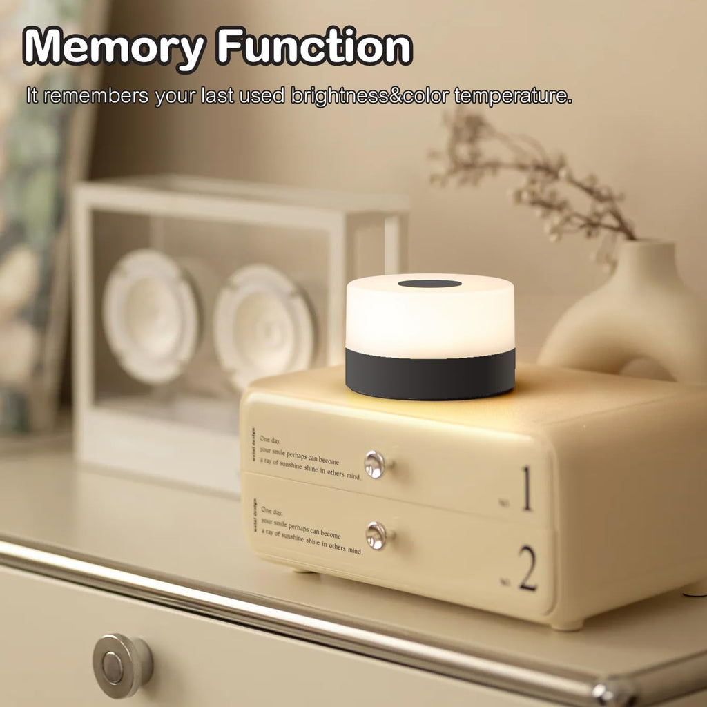 JUSHENG Nursery Night Light for Baby, Battery Powered LED Portable Light Dimmable Touch Night Light with 3CCT Function, Bedside Lamp for…