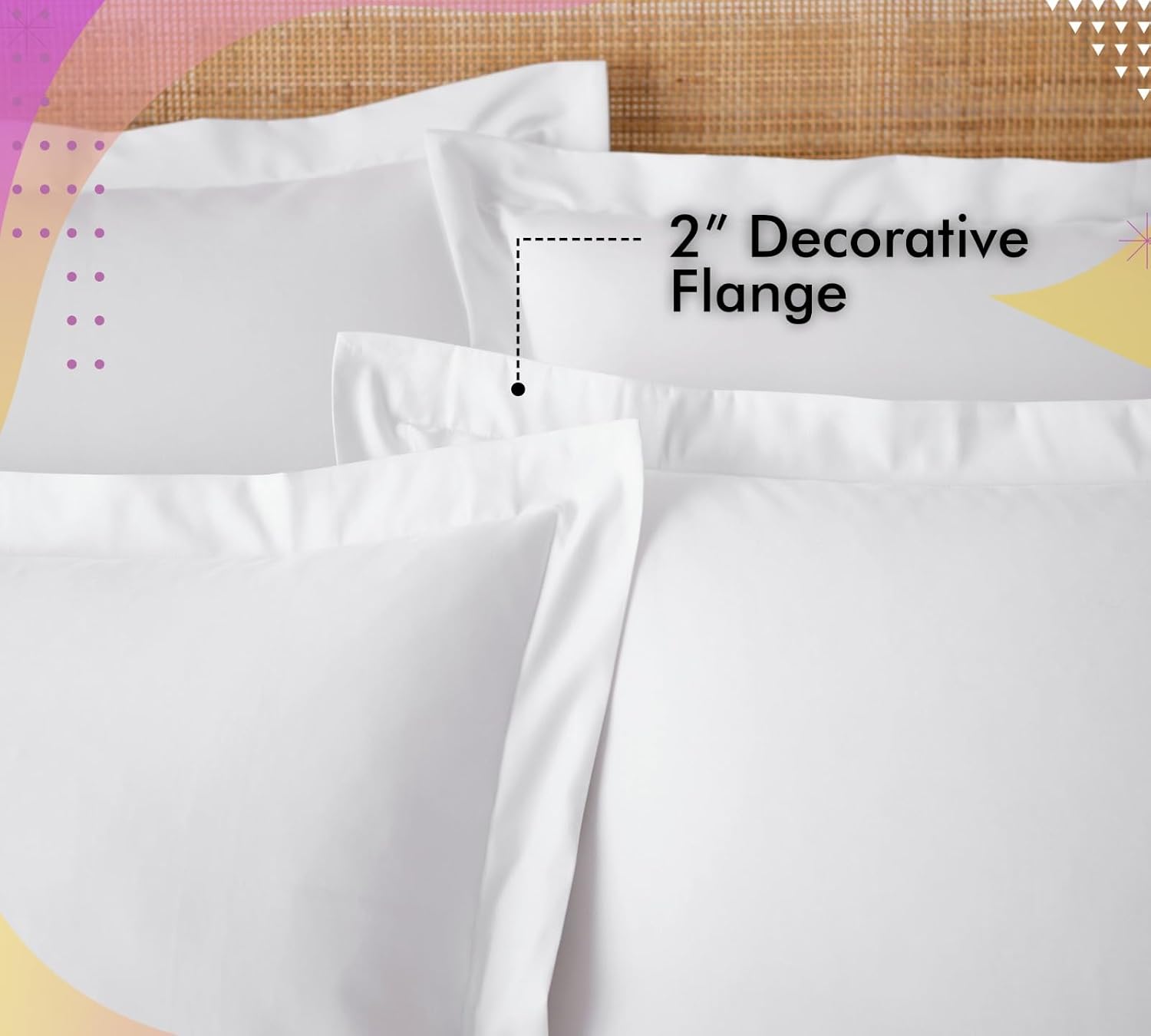 King Pillow Sham 20x36 Size, Set of 2 Long Staple 100% Egyptian Cotton Pillow Protector - Cushion Cover/Case Home Decorative - Hotel…