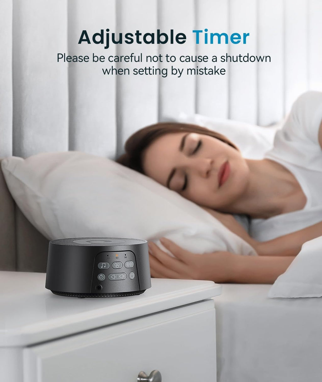 Dreamegg White Noise Machine, Sound Machine for Sleeping Baby, Kids, Adult (D3Pro-Black) 1 Count 2.5 inches Plastic