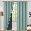 BGment Thermal Insulated 100% Blackout Curtains for Bedroom with Black Liner, Double Layer Full Room Darkening Noise Reducing Grommet Curta…