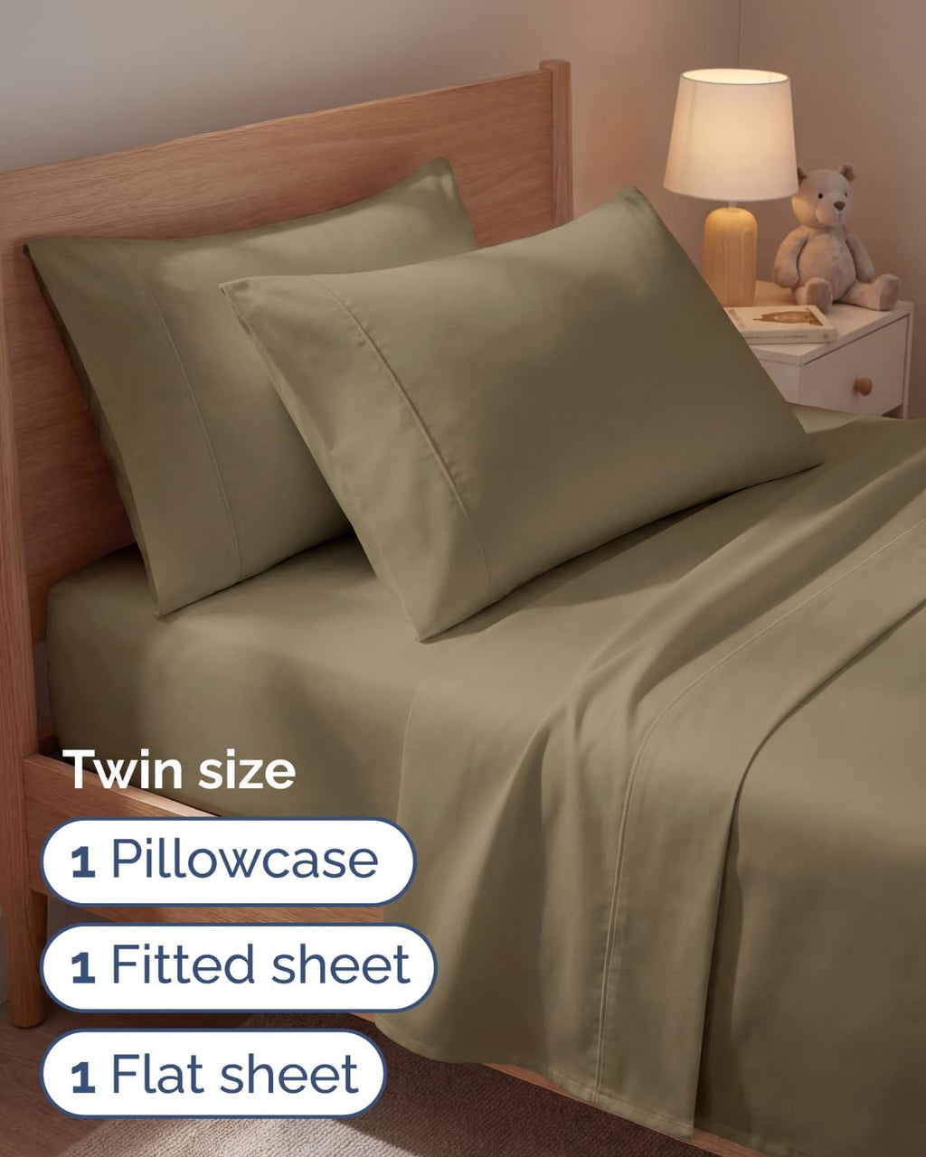 Twin 4 Piece Sheet Set - Comfy, Breathable & Cooling - Soft Hotel Luxury Bedding for Women, Men, Kids, Teens & Children - 1 Flat & 1…