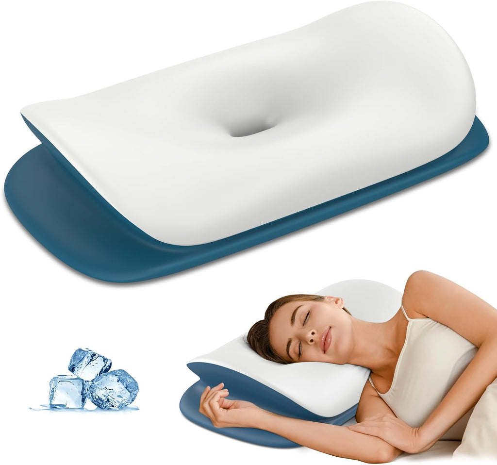 Olumoon Cervical Neck Pillow for - Ergonomic Memory Foam Contour Pillows for Side, Back & Stomach Sleepers, Cervical Pillow for Neck Suppor…