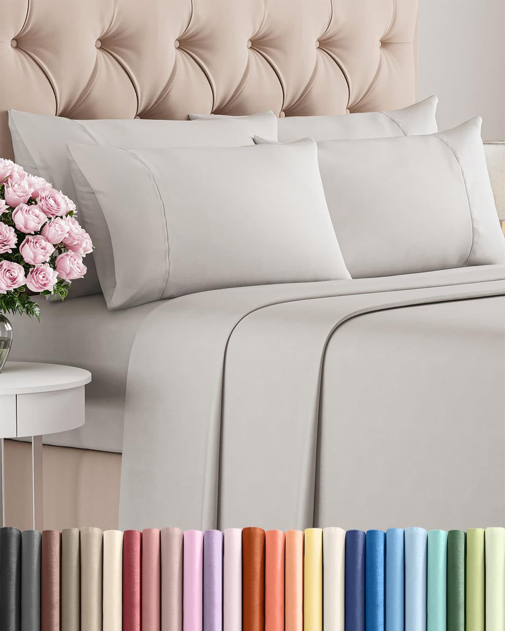 King 6 Piece Sheet Set - Comfy Breathable & Cooling - Hotel Luxury Bedding for Women, Men, Kids, Teens & Children - 1 Flat & 1 Fitted…