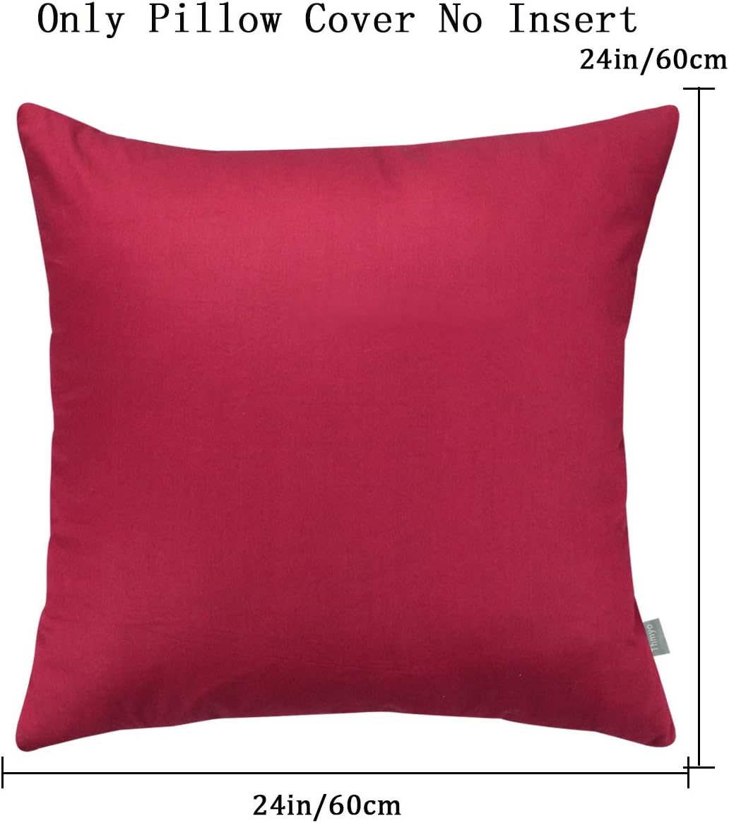 Thmyo 4-Pack 100% Cotton Comfortable Solid Decorative Throw Pillow Case, Square Cushion Cover Pillowcase Sublimation Blank Pillow Covers DI…