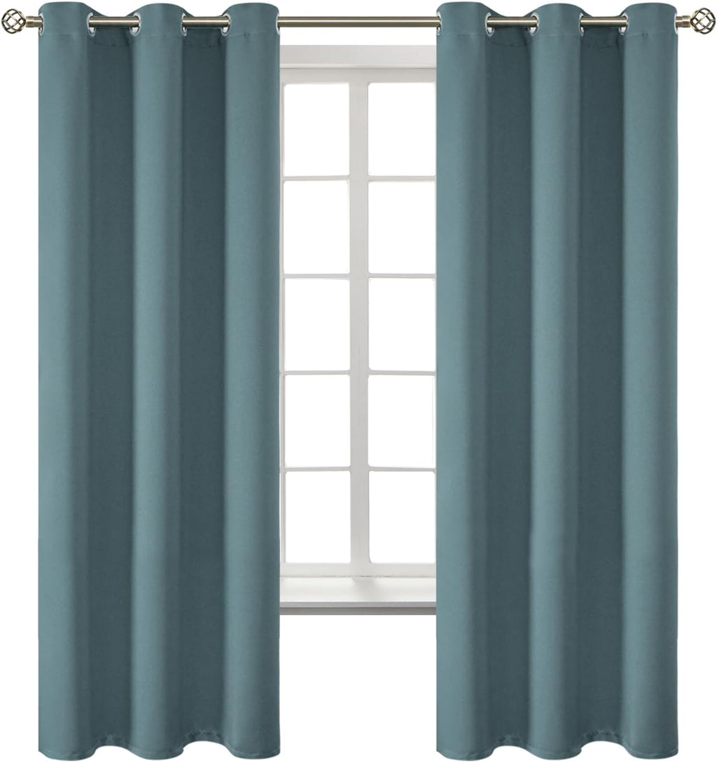 BGment Room Darkening Curtains 63 Inches Long - Grommet Thermal Insulated Drapes Window Treatment Curtains for Bedroom, 2 Panels, 42 x 63 I…