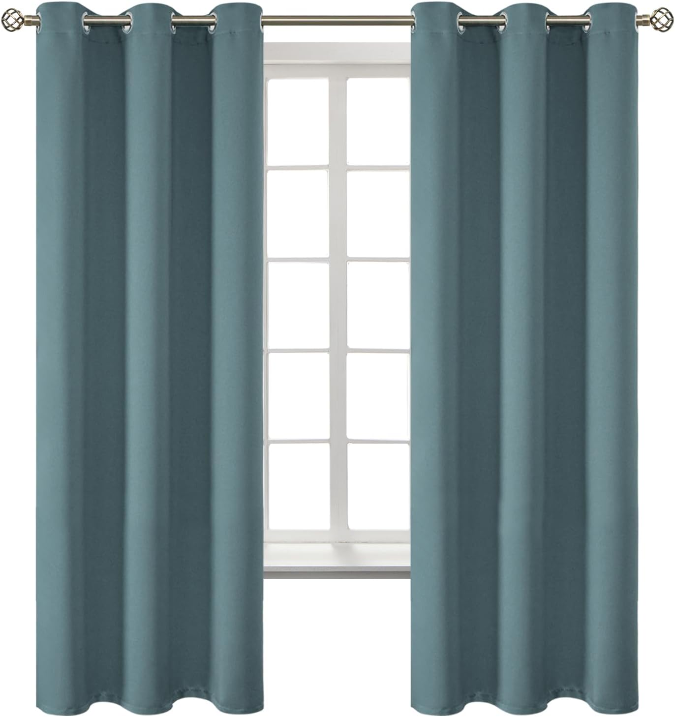BGment Room Darkening Curtains 63 Inches Long - Grommet Thermal Insulated Drapes Window Treatment Curtains for Bedroom, 2 Panels, 42 x 63 I…