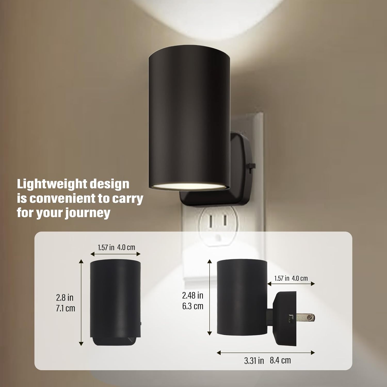 ETL Certified 5700K Night Light, Modern Nightlights Plug in Wall, Dusk to Dawn Sensor LED Night Light, Cool White, Adjustable Brightness…