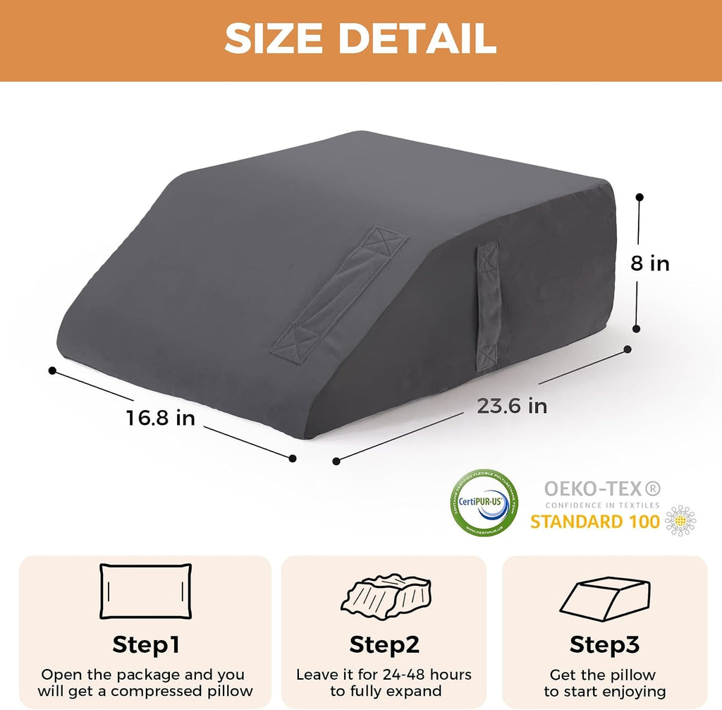 EnjoyaBetterLifeFromHere BIEEZZK Leg Pillow Elevation Blood Circulation, Leg Elevating Pillows for After Surgery, Sleeping, Memory Foam Wed…