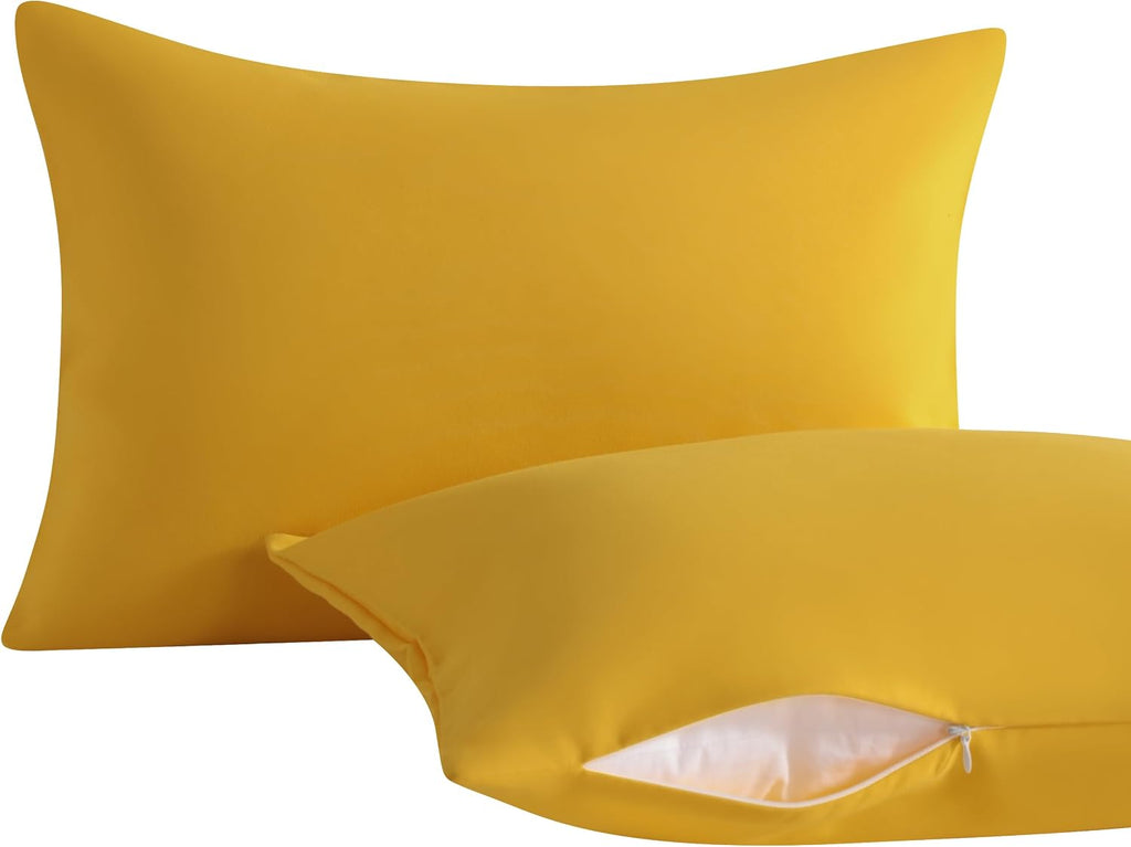 Ntbay 2 Pack Pillows with Pillowcases, Soft Cotton Down Alternative 13x18 with Microfiber Zippered Pillowcases for Sleeping in Crib Bed - M…