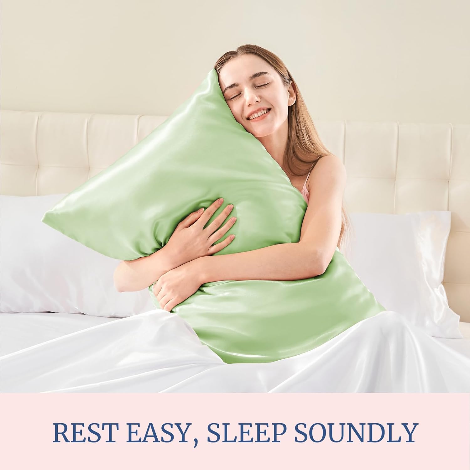 Bedelite Satin Pillowcase for Hair and Skin, Super Soft and Cooling Similar to Silk Pillow Cases 2 Pack with Envelope Closure, Gift for Wom…