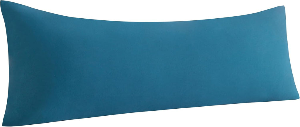 Ntbay Body Pillowcase, 20x54 inches, Teal Blue, Brushed Microfiber, Envelope Closure, Ultra Soft, 1800 Thread Count, Machine Wash, 1 Set Bl…