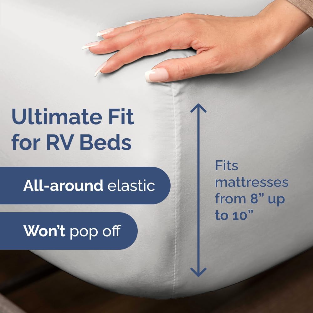 Short Queen Size 4 Piece Sheet Set - RV Short Queen, Soft, Breathable & Cooling Bed Sheets Set with Deep Pockets - Hotel Luxury Bedding…