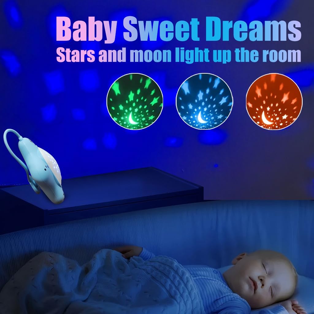 Junificent Portable White Noise Machine for Travel | Rechargeable Baby with Soothing Star Projector & Calming Sound Music, Ideal…