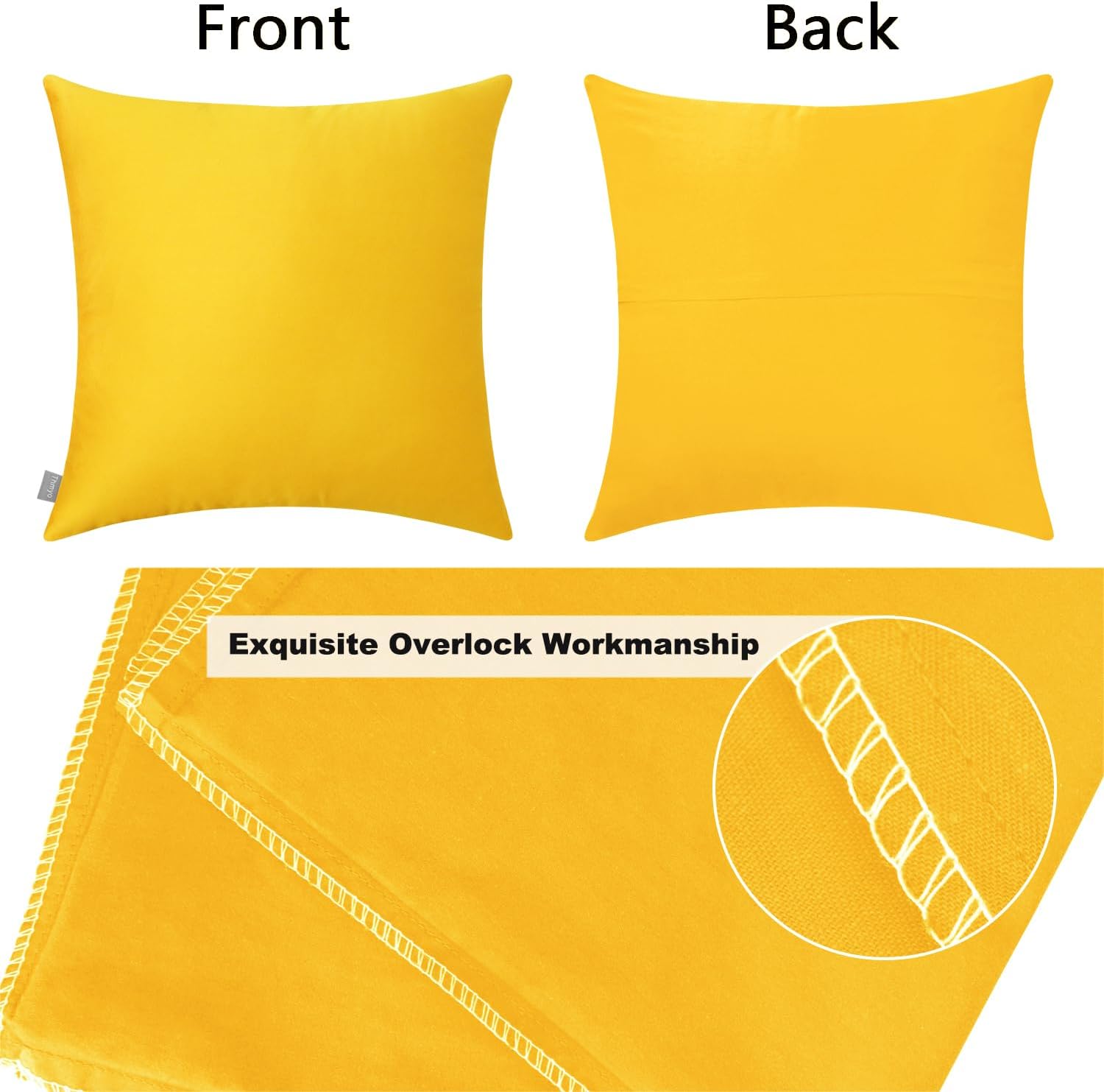 Thmyo 4-Pack 100% Cotton Comfortable Solid Decorative Throw Pillow Cases Square Cushion Covers Sublimation Blank DIY Throw Pillowcase (Only…