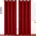 Lemomo Blackout Curtains 52 x 120 Inch Long Red Curtains Set of 2 Panels Room Darkening Curtains for Bedroom and Living Room 120 Inch Red