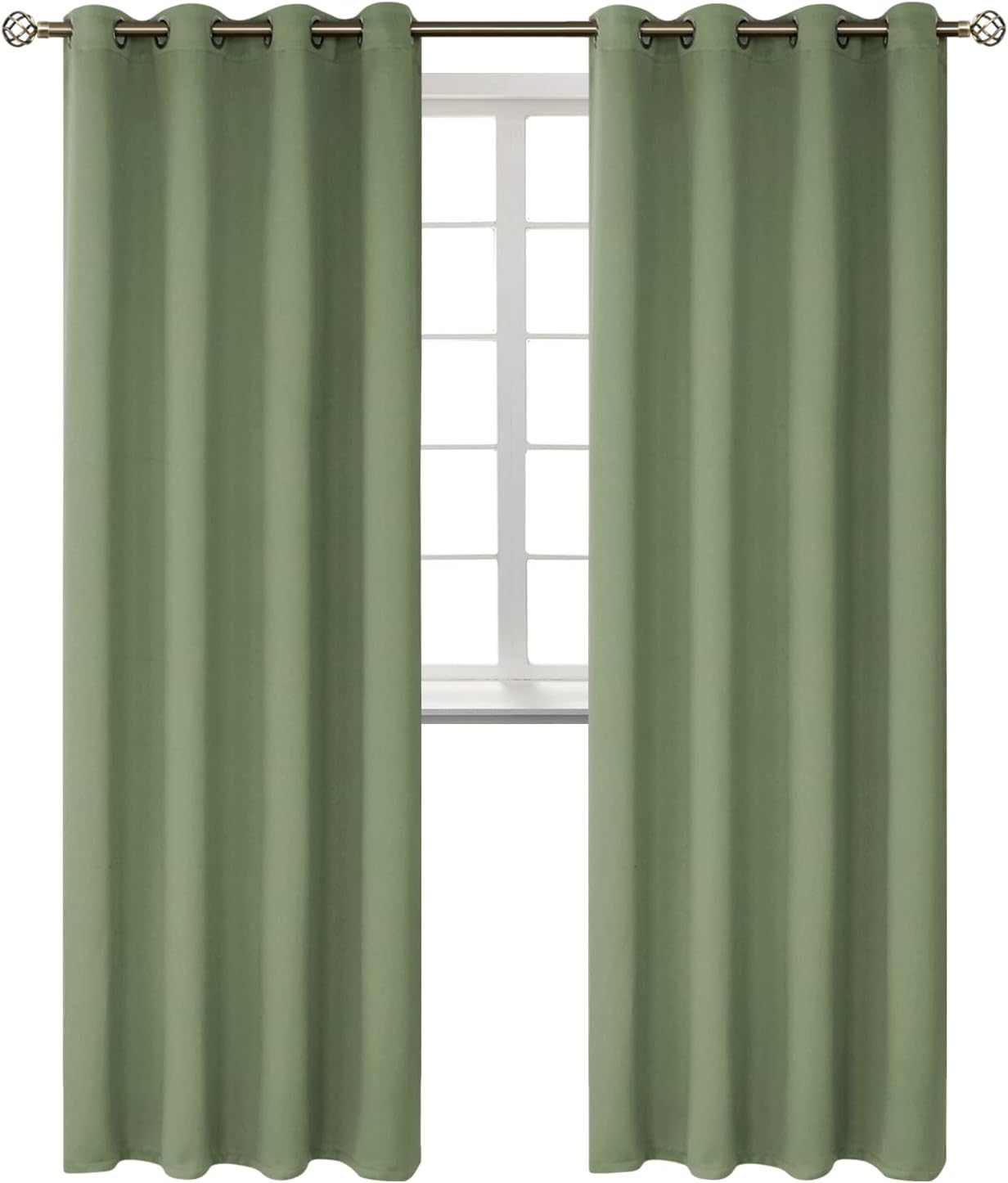 BGment Room Darkening Curtains 95 Inches Long - Grommet Thermal Insulated Drapes Window Treatment Curtains for Bedroom, 2 Panels, 52 x 95 I…