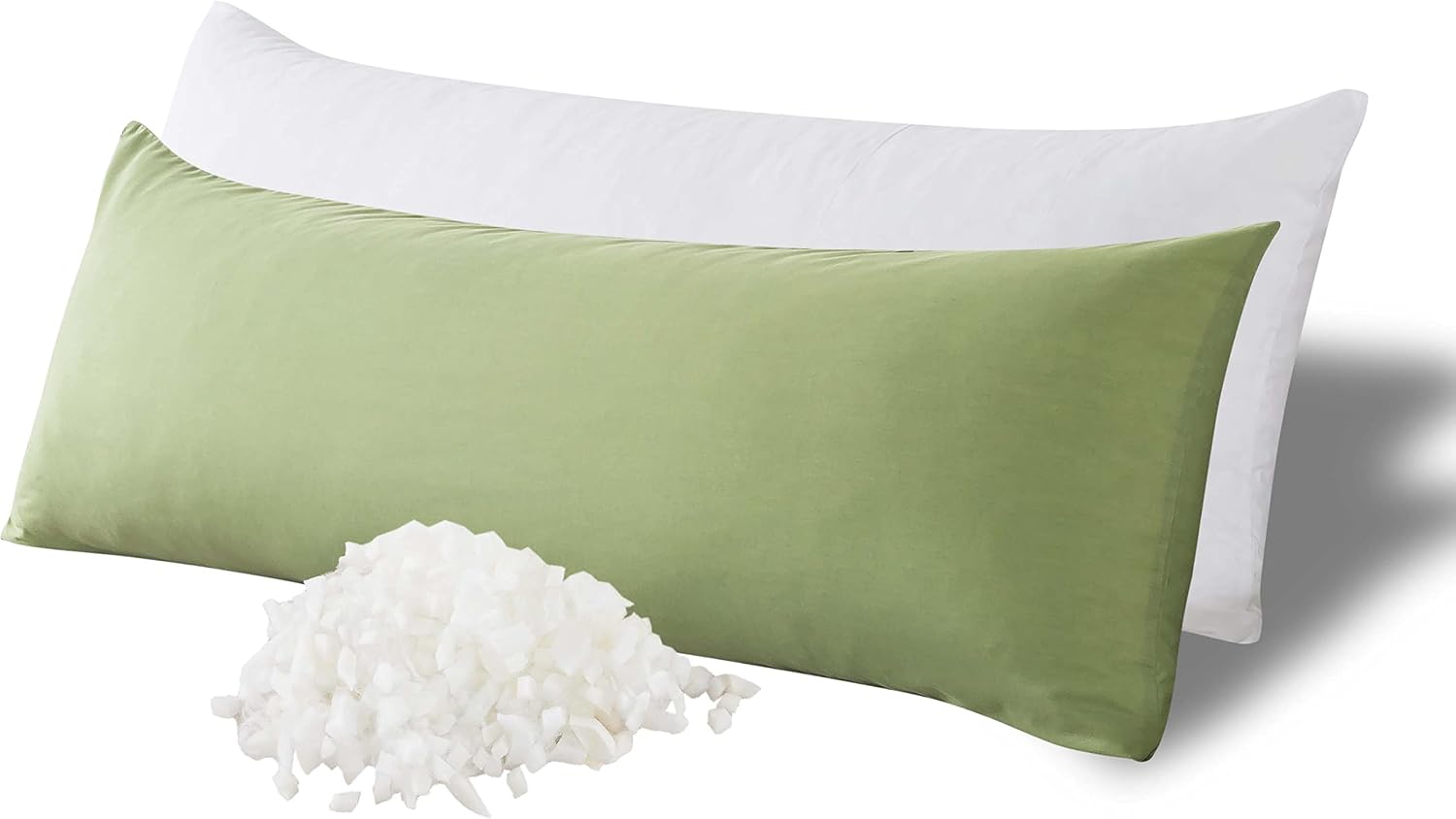 WhatsBedding Memory Foam Body Pillow with Breathable Zippered Cotton Cover, Full Body Pillow for Adults, Long Pillow for Sleeping, Firm Pil…