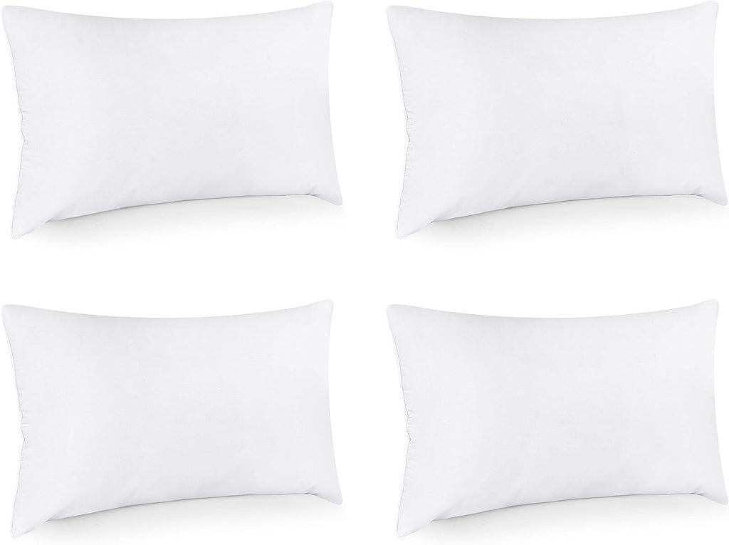 Utopiabedding Utopia Bedding Throw Pillows (Set of 4, White) – 14 x 22 Inches Down Alternative Pillows for Bed, Sofa, and Couch - Fluffy De…