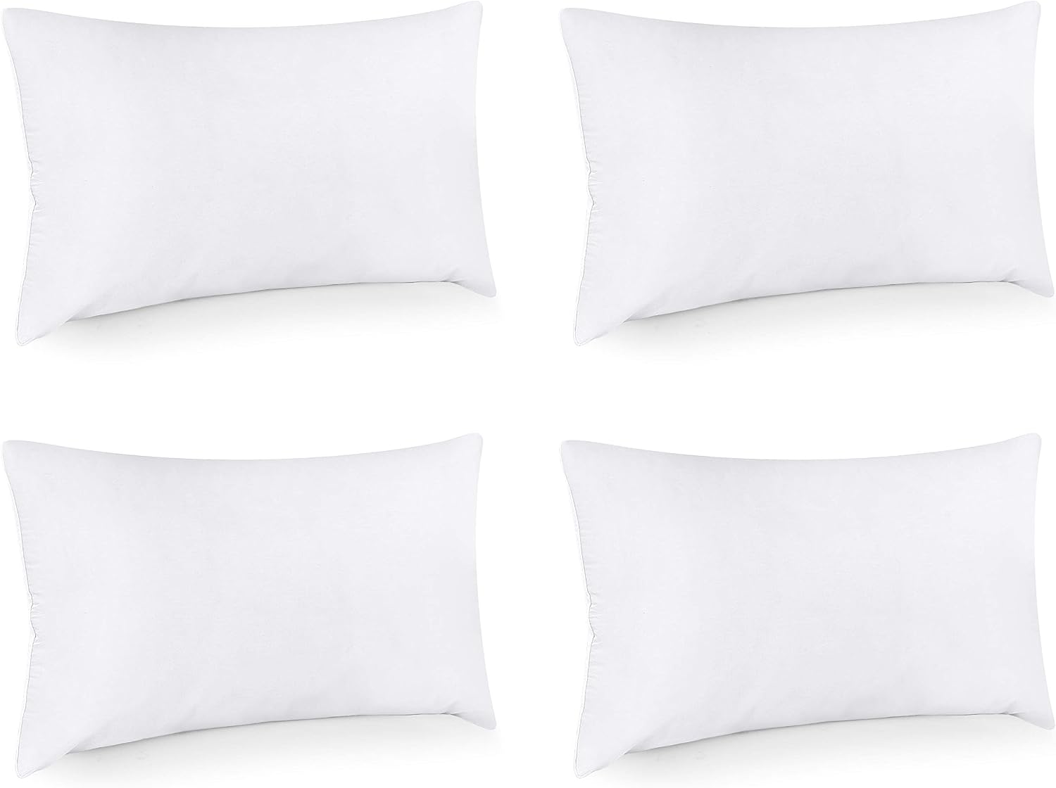 Utopiabedding Utopia Bedding Throw Pillows (Set of 4, White) – 14 x 22 Inches Down Alternative Pillows for Bed, Sofa, and Couch - Fluffy De…
