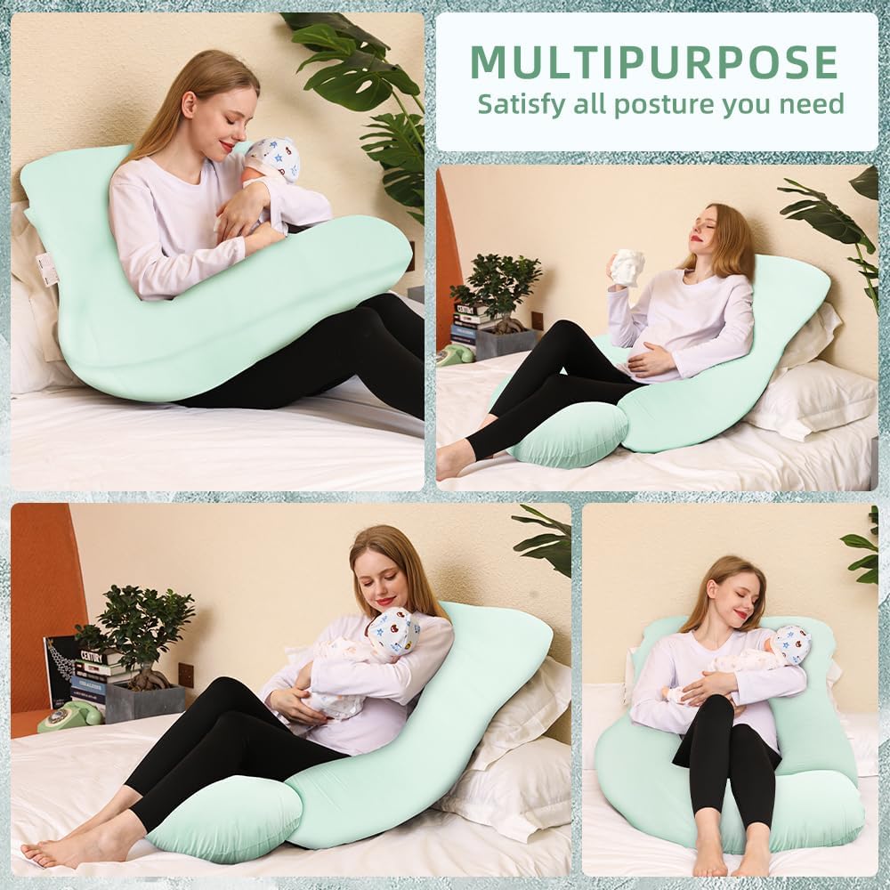 Chilling Home Pregnancy Pillow, Cooling Pregnancy Pillows for Sleeping, Full Body Pillow for Adult, Maternity Pillow for Pregnant Women 63…