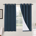 H.VERSAILTEX Linen Blackout Curtains 63 Inches Long 100% Absolutely Blackout Thermal Insulated Textured Linen Look Curtain Draperies…