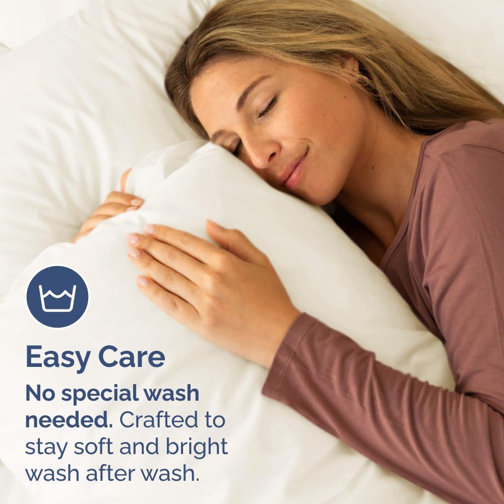 King Pillow Cases Set of 2 - Ultra Soft Hotel Quality Pillowcase Covers - Comfy, Cozy & Wrinkle Free - Shrinkage, Stain & Fade Resistant…
