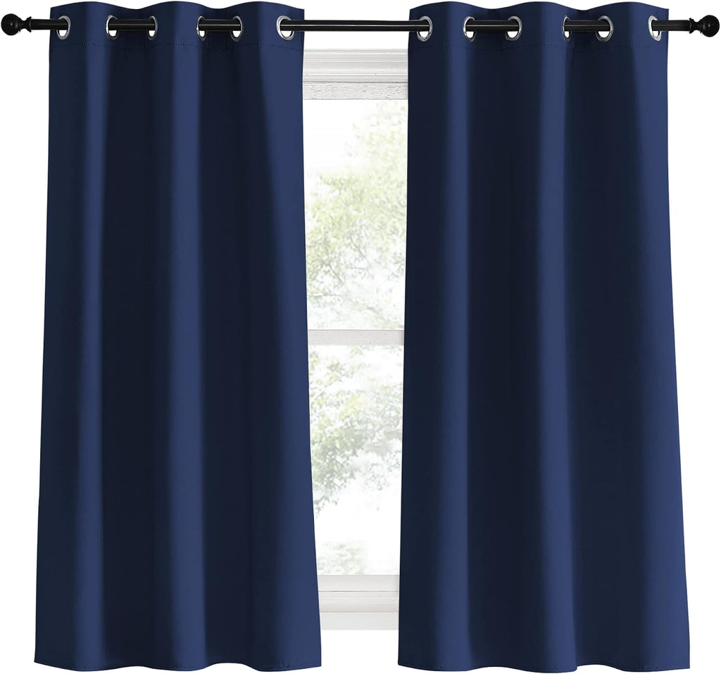 NICETOWN Navy Blackout Curtains & Drapes, 1 Pair, W34 x L60, Window Treatment Energy Saving Thermal Insulated Room Darkening Solid…