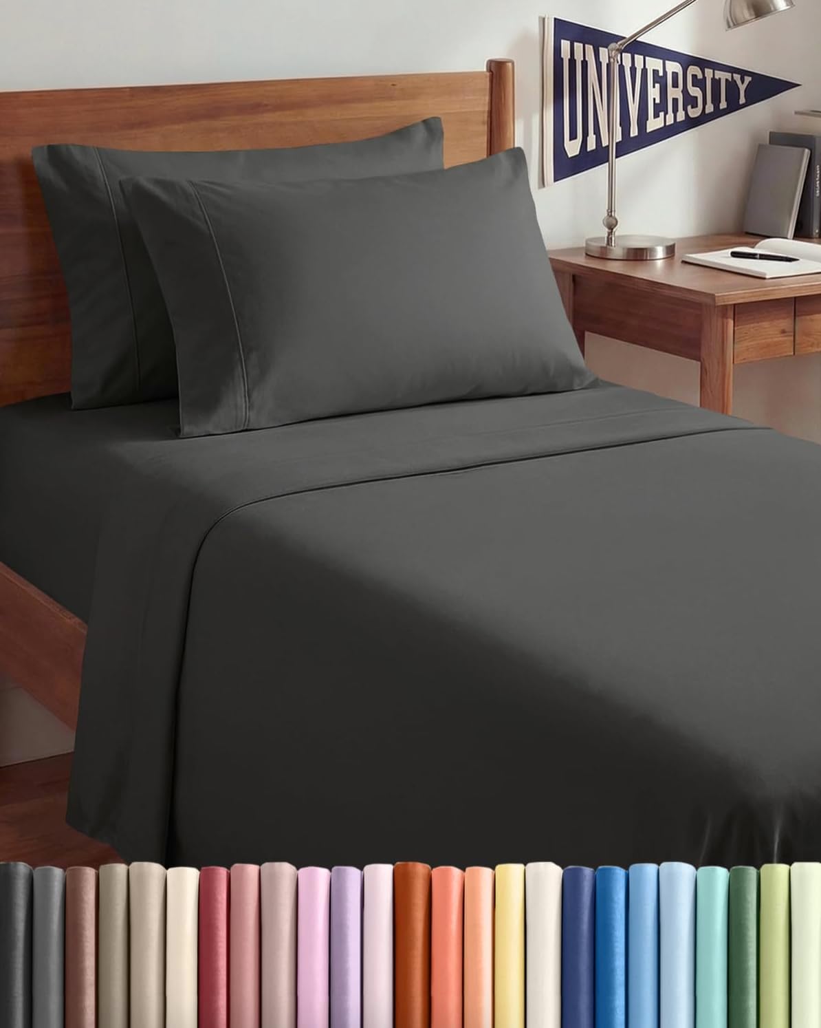 Twin XL 4 Piece Sheet Set - Comfy Breathable & Cooling - Hotel Luxury Bedding for Women, Men, Kids, Teens & Children - 1 Flat & 1 Fitted…