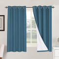 H.VERSAILTEX 100% Blackout Curtains for Bedroom Thermal Insulated Linen Textured Curtains Heat and Full Light Blocking Drapes Living Room…