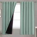 BGment Blackout Curtains with Thermal Insulation Liner Curtains 63 Inches Long, Rod Pocket and Back Tab Double Layer Room Darkening…