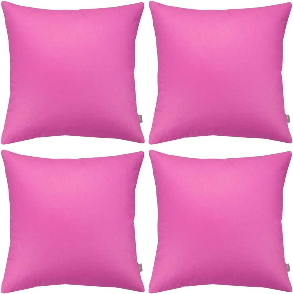 Thmyo 4-Pack 100% Cotton Comfortable Solid Decorative Throw Pillow Case, Square Cushion Cover Pillowcase Sublimation Blank Pillow Covers DI…