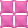Thmyo 4-Pack 100% Cotton Comfortable Solid Decorative Throw Pillow Case, Square Cushion Cover Pillowcase Sublimation Blank Pillow Covers DI…