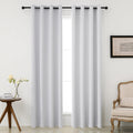Pickluc Greyish White Blackout Curtains with Grommet 96 Inches Long 2 Panels Burg, Light Blocking Window Drapes for Living Room, Privacy Pr…