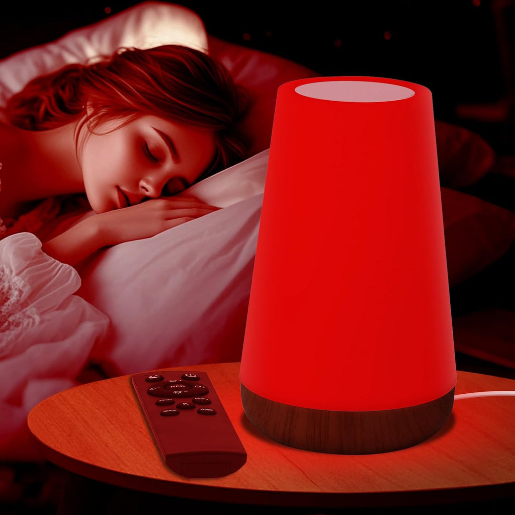 Upgraded Red Night Light for Sleep, 670nm Red Light Lamp with White Light 3000K-6500K, Timer & Stepless Dimming, Remote/Touch Control…