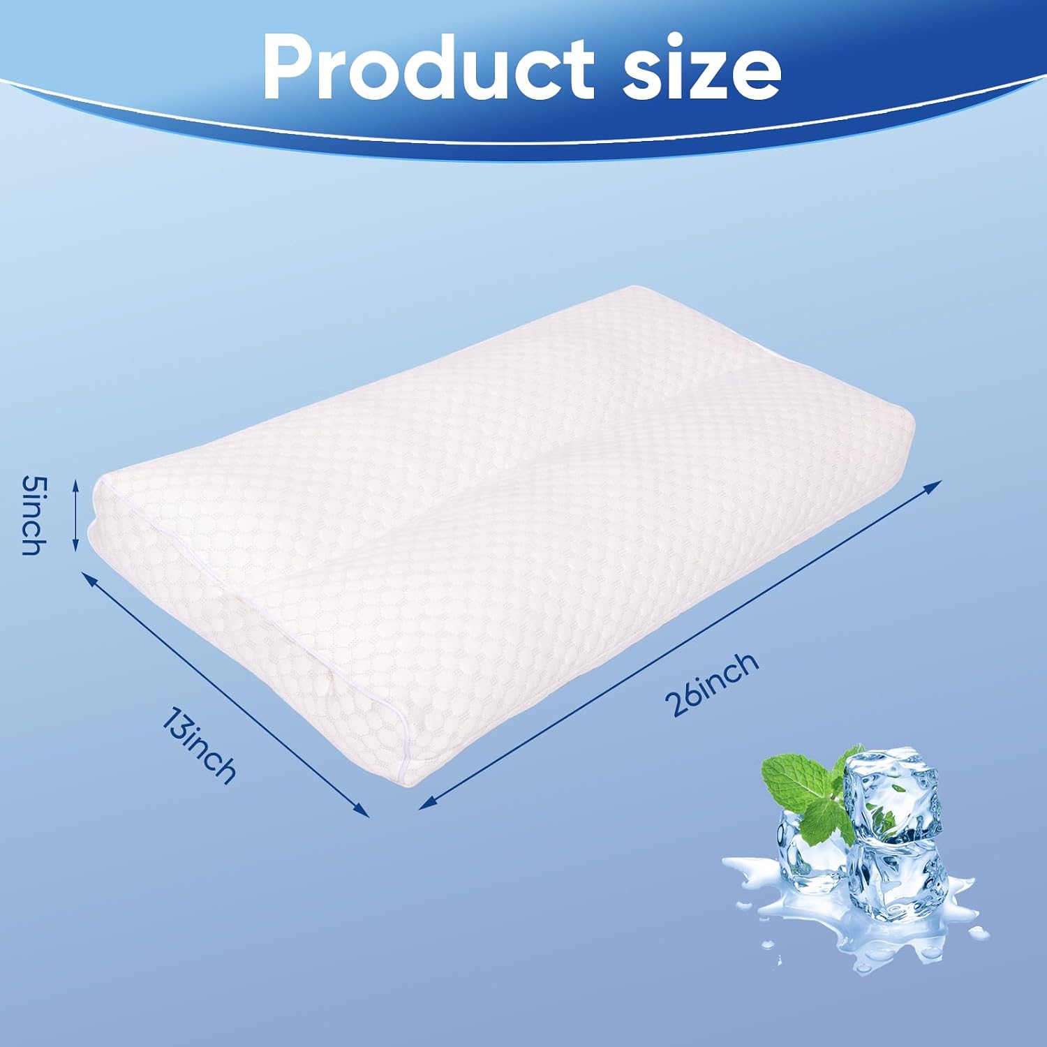 Cooling Knee Pillow for Side Sleeper, 5" Leg Pillow for Side Sleeping, 100% Cooling Fabric Pillow for Between Knees While Sleeping - High…
