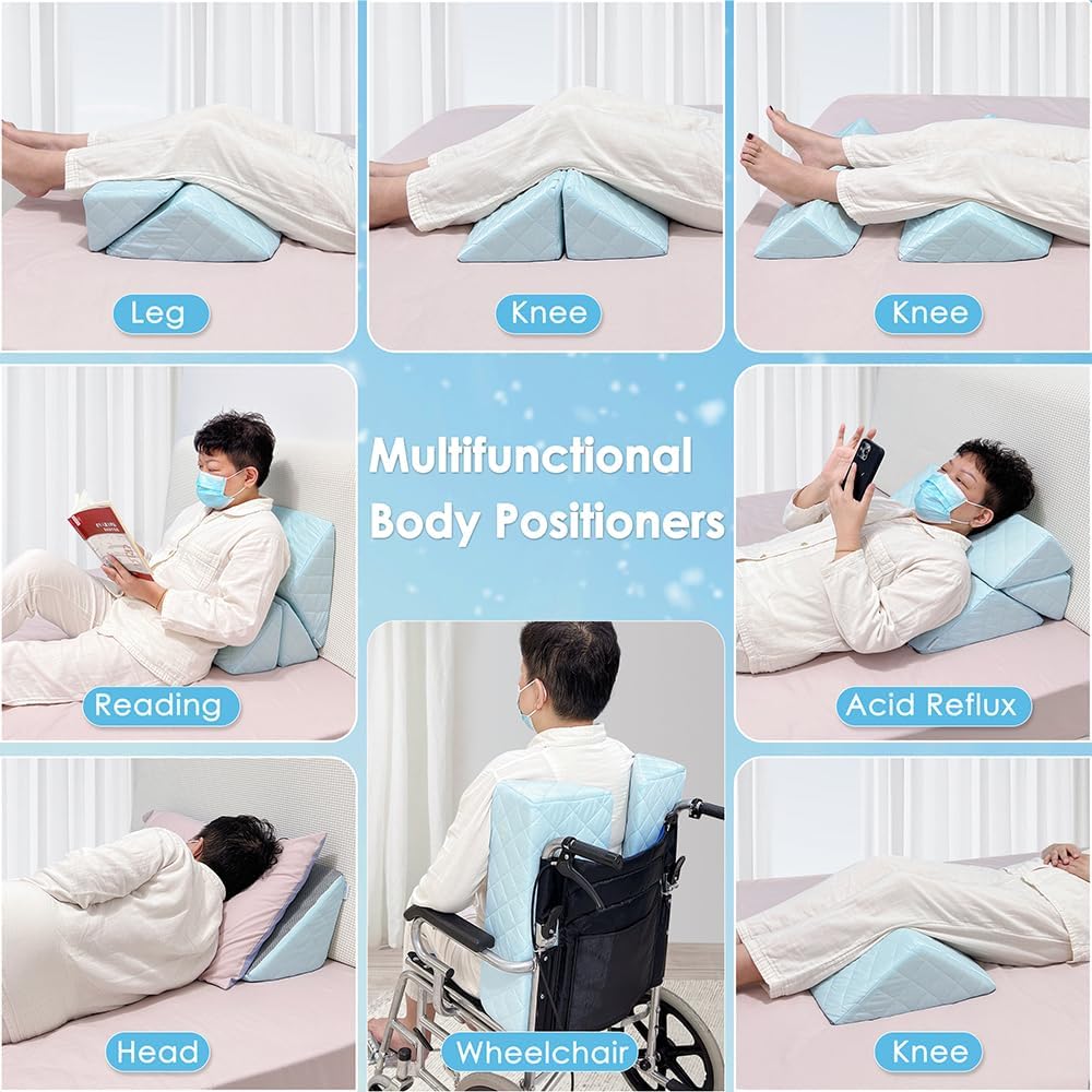 NEPPTthy NEPPT Wedge Pillow Body Position Wedges Back Positioning Elevation Pillow Case Pregnancy Bedroom Eevated Body Alignment Ankle…